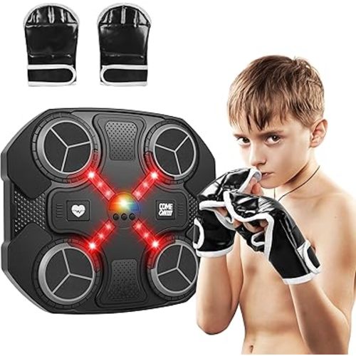 Music Boxing Machine with Gloves, Interactive Boxing Target for Active Kids