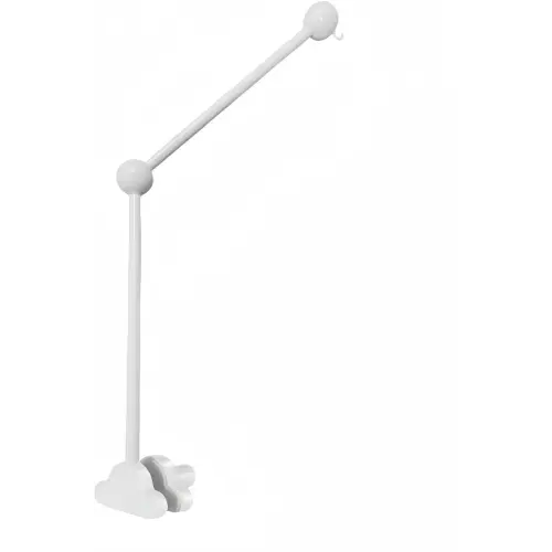 Baby Crib Mobile Arm,27.2 Inches Wooden Baby Mobile Hanger for Crib,Adjustable Mobile Arm for Crib Cot Bed Bassinet Wind Chimes Bed Bell Nursery Cloud Design (White)