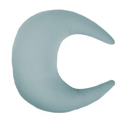 snuggle me Organic Nursing Pillow - Bottle & Breastfeeding Pillow with Organic Cotton Cover & Fiberfill, Machine Washable, Newborn Essentials Must Haves (Slate)