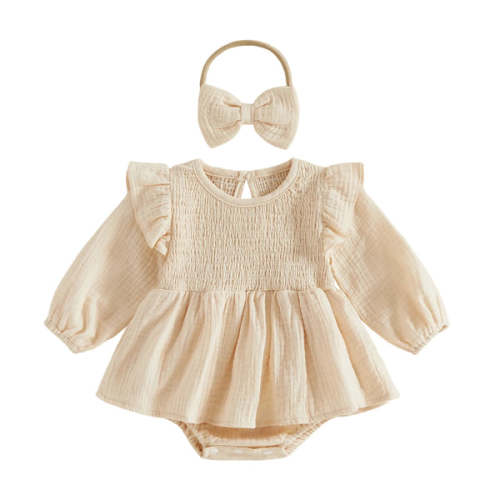 BETH Smocked Romper Dress - Hazel & Bo