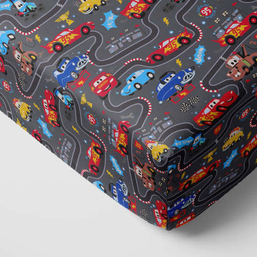 Disney & Pixar Piston Cup Fitted Crib Sheet | Little Sleepies