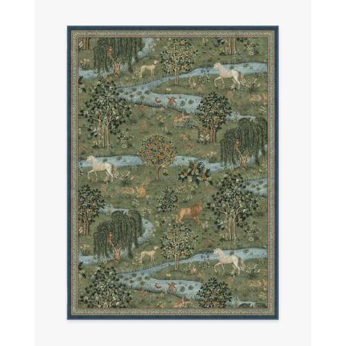Morris & Co. Owl & Willow Green Rug | Ruggable US