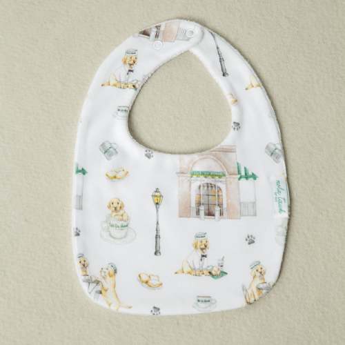Powdered Sugar and Puppies Organic Cotton Bib