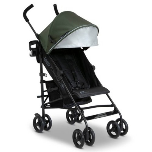 Jeep PowerGlyde Stroller by Delta Children - Olive Green: Single Full-Size Design, 13.6 lbs Lightweight, Metal/Plastic