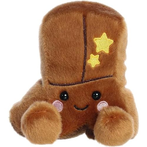 Aurora® Adorable Palm Pals™ Evan Cowboy Boot™ Stuffed Animal - Fun Collectible Plush for Kids and Adult Collectors - Perfect for Decorating Rooms and Birthday Gifts - Brown 4.5 Inches