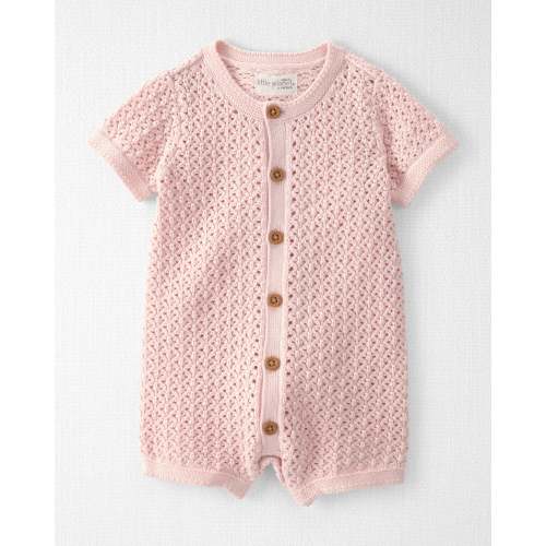 Baby Girl Organic Cotton Sweater Knit Romper