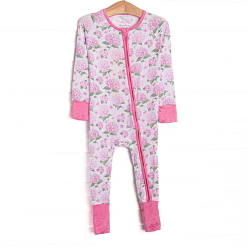 Hydrangea Blooms Bamboo Zippy Pajama, Pink – Stitchy Fish