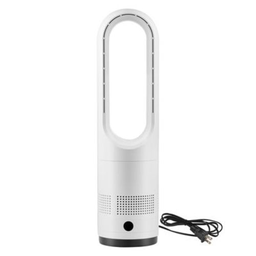 VEVOR Bladeless Tower Fan, 80° Oscillating Standing Fan, 8 Speeds & 9-Hour Timer, 15.42 ft High Velocity Floor Air Circulator, White
