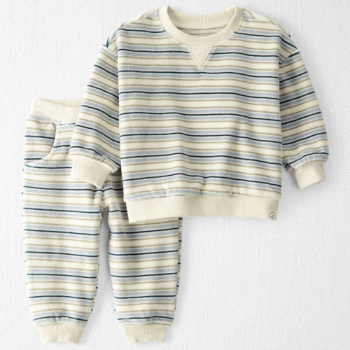 Baby 2-Piece Organic Cotton Velour Pullover & Pant Set | Carter’s Oshkosh Canada