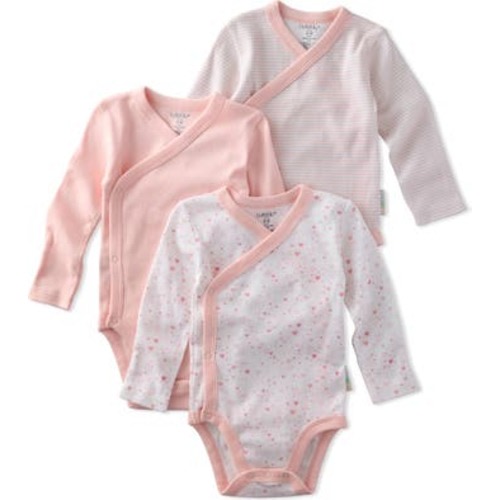 Sterling Side Snap Organic Cotton Assorted 3-Pack Bodysuits, 3-6M