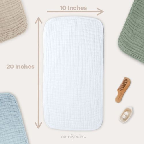 Large Burp Cloths 100% Cotton by Comfy Cubs