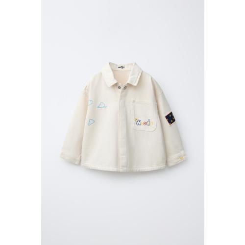 TOY STORY © DISNEY PIXAR EMBROIDERED TWILL OVERSHIRT - Ecru | ZARA United States