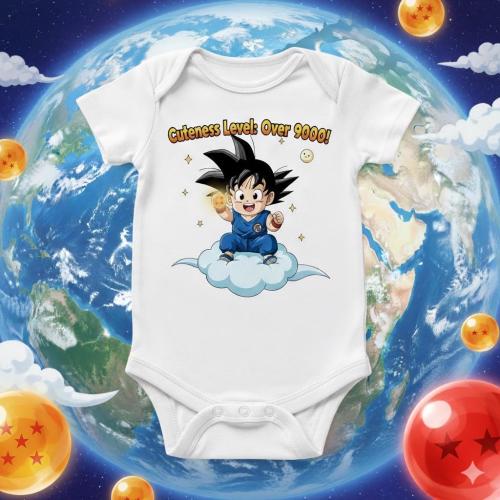 Funny Baby Onesie "Cuteness Level Over 9000"