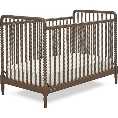 Delta Children Saint 4-in-1 Convertible Crib - Greenguard Gold Certified, Teak Brown