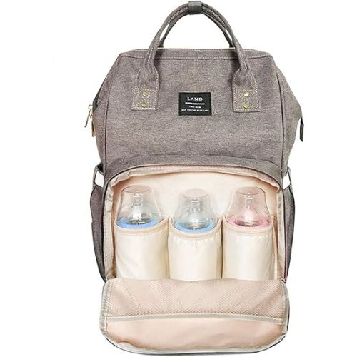 Ticent Baby Diaper Bag, Multi-Function Waterproof Travel Backpack Nappy Back Pack Bags for Baby Care - Large Capacity, Stylish and Durable, Dark Gray