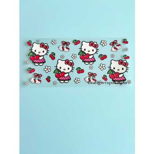 UV DTF Kitty Cup Wrap, uvdtf stickers for cups and tumblers, permanent stickers
