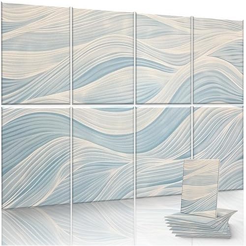 JaneTech 8-Pack Art Acoustic Panels Sound Absorbing Panels, 48x32 Inch Decorative Acoustic Panels, Sound Absorbing Wall Art with Nano Glue for Recording and Home Studio, Office,Conference