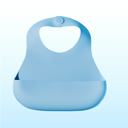 LFGB-Certified Magnetic Silicone Bib | Blueberry Burst | Babynetic