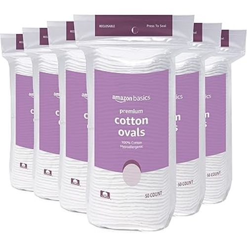 Amazon Basics Oval Premium Pads, 300 Count (6 Packs of 50) (Previously Solimo)