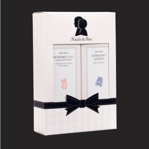 Noodle & Boo Bundle of Joy Newborn Baby Gift Set ; Newborn 2-in-1 Hair & Body Wash, Super Soft Baby Lotion