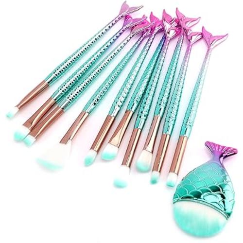 NICEMOVIC Stocking Stuffers for Kids Girls, 11PCS Kids Makeup Brushes Sets for Girls, Easter Basket Stuffers for Teen Girl Gifts Trendy Stuff Christmas Birthday Gift Ideas Cute Make Up Tool Set