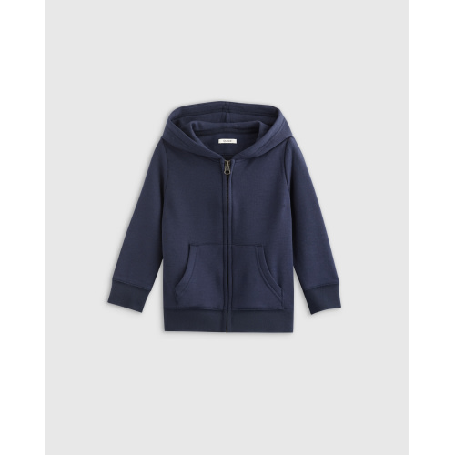 SuperSoft Fleece Zip Up Hoodie in Heather Grey