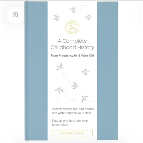 A Complete Childhood History: From Pregnancy to 18 Years Old (Dusty Bl – Promptly Journals