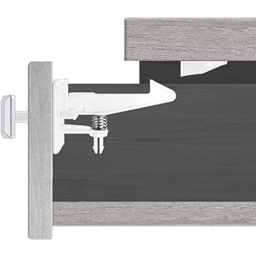 Inaya Cabinet Locks Child Safety Latches - Baby Proofing Cabinets & Drawers Locks - Child Proof Your Home - No Drilling & No Tools Required! (12 Pack)