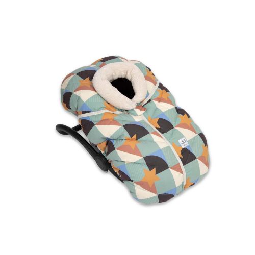 7AM ENFANT 7AM Infant Car Seat Cover - Winter Puffy Cover with Center Zipper for Baby Boys & Girls, Lightweight, Windproof & Water-Repllent