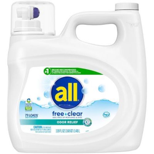 All Ultra Free Clear Odor Relief HE Liquid Laundry Detergent 79 Loads - 118 fl oz