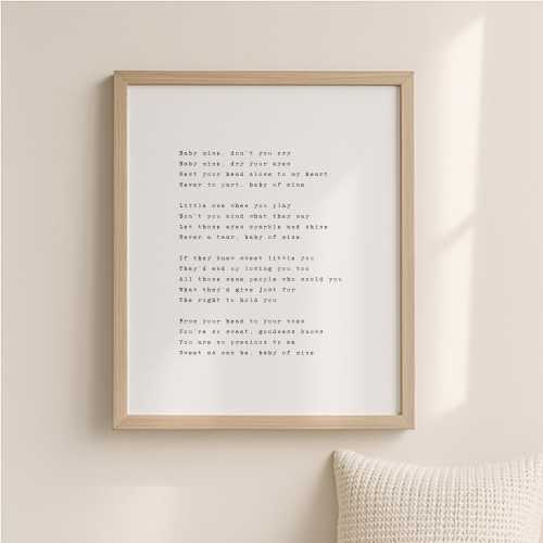 Dumbo Lullaby Nursery Print – Baby Mine Quote Wall Art, Printable Disney-Inspired Baby Room Decor, Digital Download