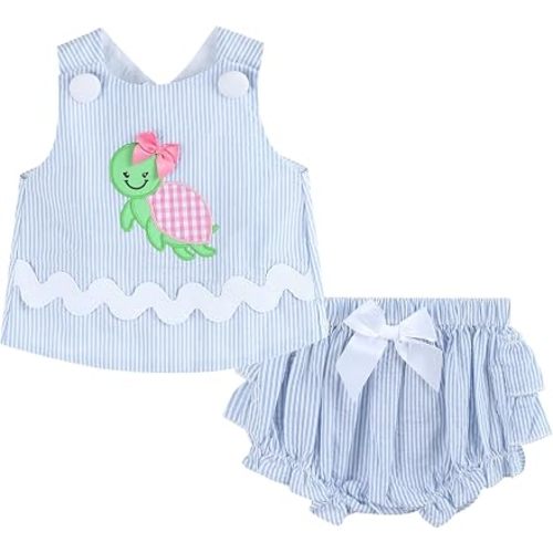 Lil cactus Baby Girls and Toddler Applique Top and Bloomer 2pc. Set
