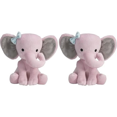Bedtime Originals Twinkle Toes Pink Elephant Plush, Hazel, 1 Count (Pack of 1)