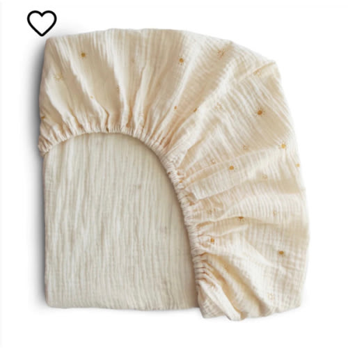 MUSHIE Extra Soft Muslin Crib Sheet - Falling Stars