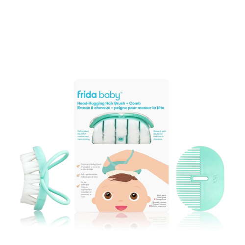 Frida Baby - Baby Head-Hugging Hairbrush + Styling Comb Set Gentle and Soft Bristles, Storage Case, Styling Comb, Super Soft Brush - Walmart.ca