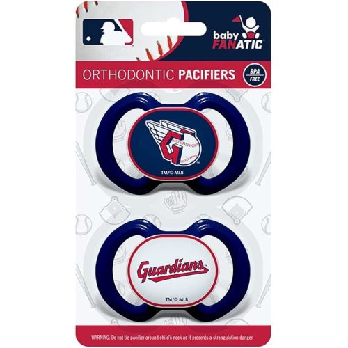 BabyFanatic Pacifier 2-Pack - MLB Cleveland Guardians - Officially Licensed League Gear