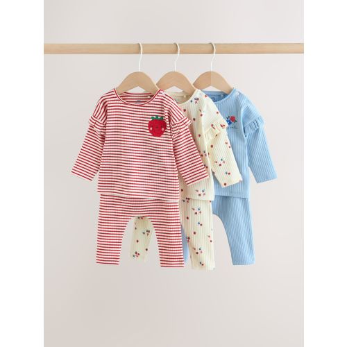 Red Strawberry Long Sleeve Top And Leggings Set 6 Piece (0mths-3yrs)