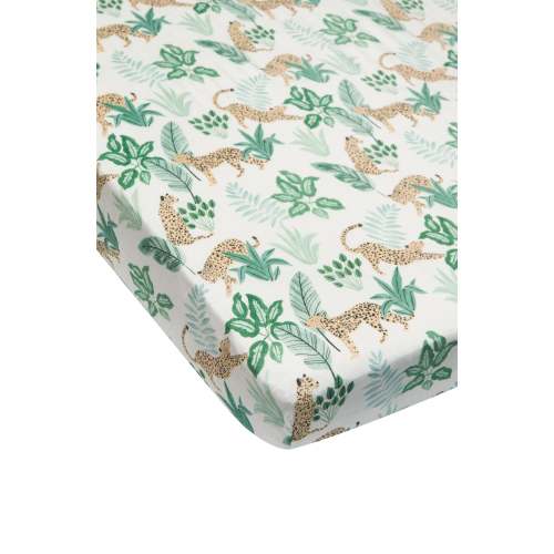 Muslin Fitted Crib Sheet - Tropical Jungle