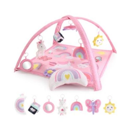 7 in 1 Baby Play Gym and Tummy Time Mat, Rainbow Paradise