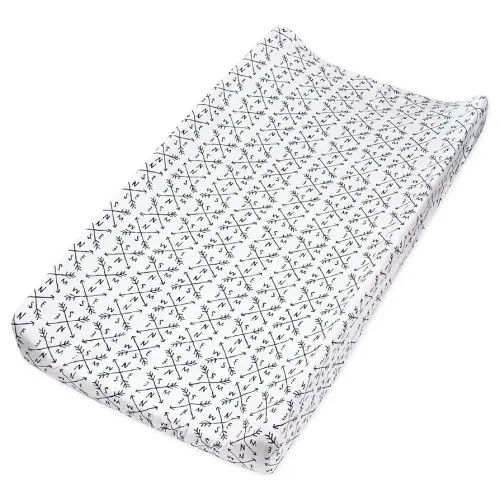 HonestBaby Organic Cotton Changing Pad Cover, Compass, One Size