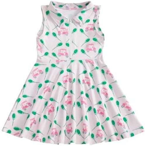 Toddler Baby Girl Baseball Outfit Girls Lapel Collar A Line Dress Spring Summer Sleeveless Tank Dresses Clothes