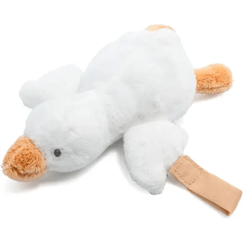 Carter's Duck Plush Rattle with Loop Teether for Infants and Babies