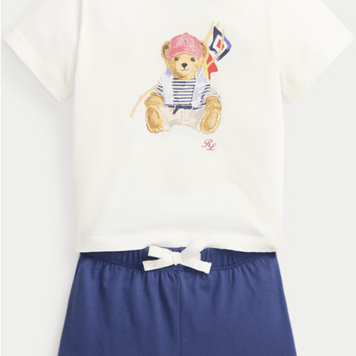 Polo Bear Cotton Jersey Tee & Short