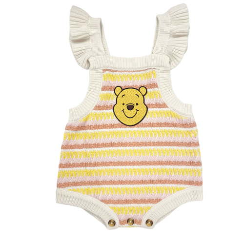 Winnie The Pooh Baby Girl Romper, Sizes 0/3 Months-24 Months