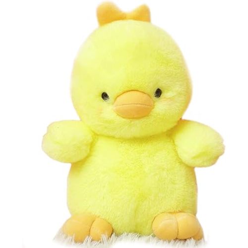 Plush Chick Stuffed Animal Toys Cuddly Soft Dolls Gifts Home Office Decorations Yellow 9 Inches