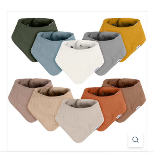 10-Pack Baby Neutral Multi Browns Muslin Bandana Bibs – Gerber Childrenswear