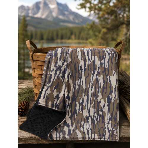 Bottomland Camo Minky Blanket
