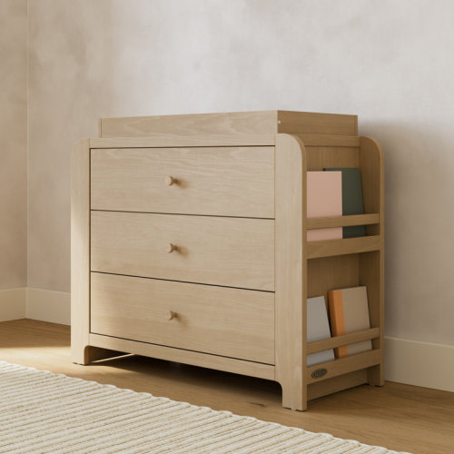 Graco Read-With-Me 3 Drawer Chest With Bookshelves And Removable Changing Topper & Reviews | Wayfair