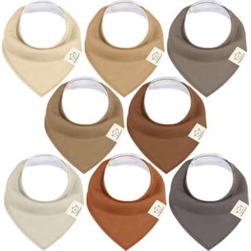 8-Pack Organic Bandana Bibs