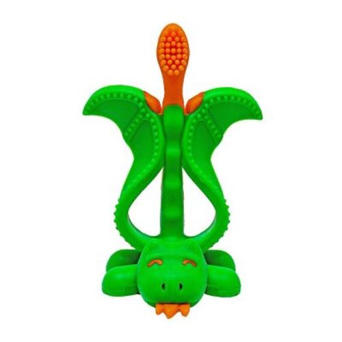 Baby Banana Training Toothbrush - Mystical Dragon: BPA-Free Silicone Toddler Teething Toy & Rattle